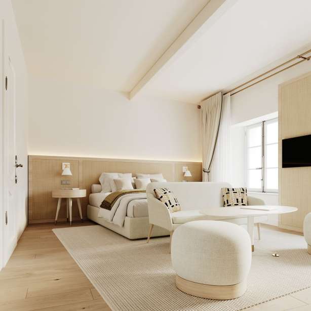 Master Suite - Terrasse vue mer location maison villa de luxe centre de st tropez avec services hôteliers hotel 5 etoiles le yaca - Villa des Quatre Vents<br />
 